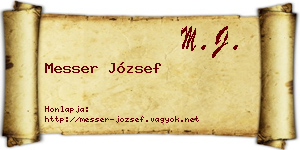 Messer József névjegykártya